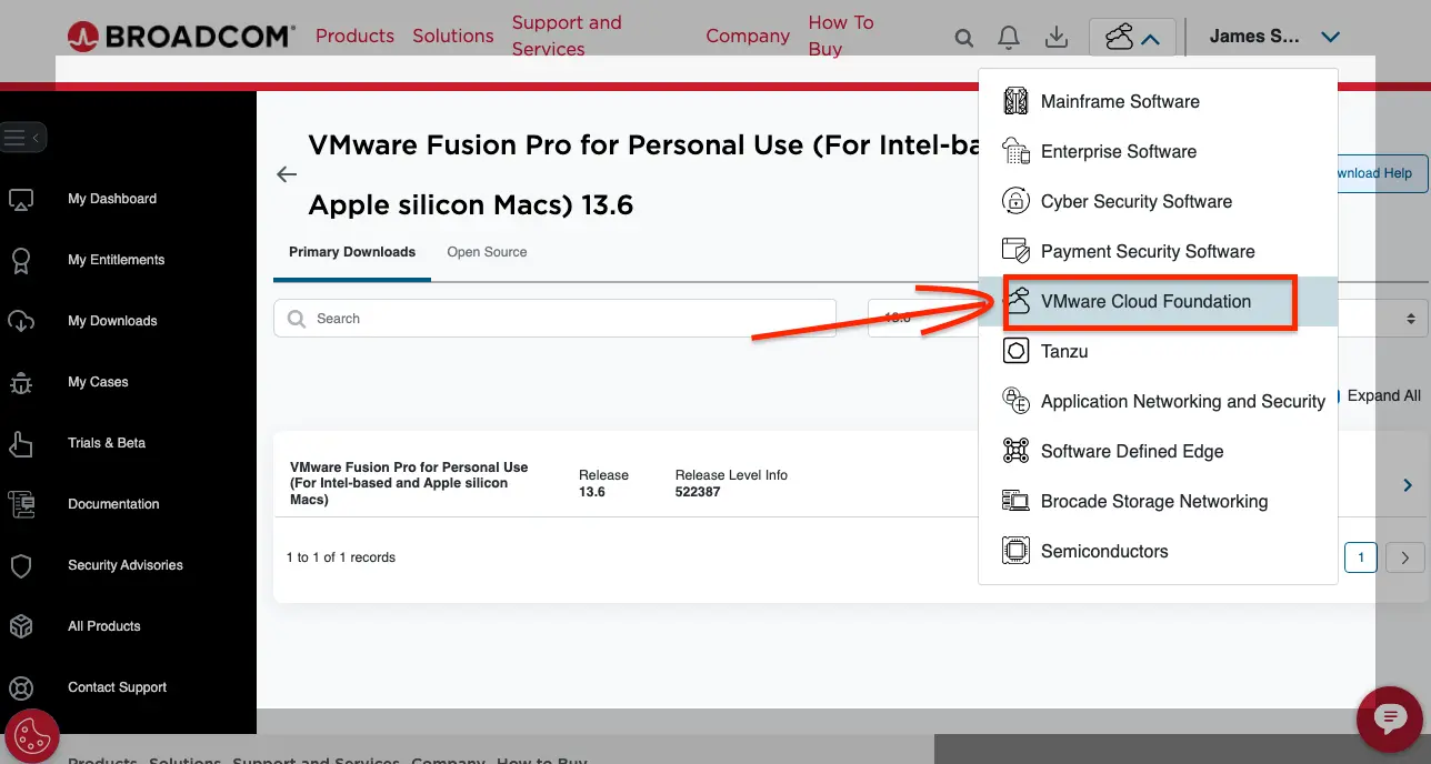 How to Download VMware Fusion 13 for Mac from Broadcom Support Portal - Step-by-Step Guide