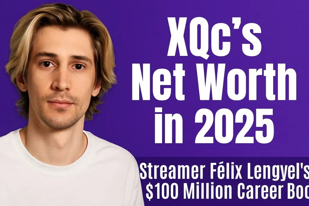 Chart showing xQc net worth growth after Kick deal in 2025