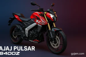 Close-up of Apollo Alpha H1 tyres and dual-channel ABS setup on Pulsar NS400Z