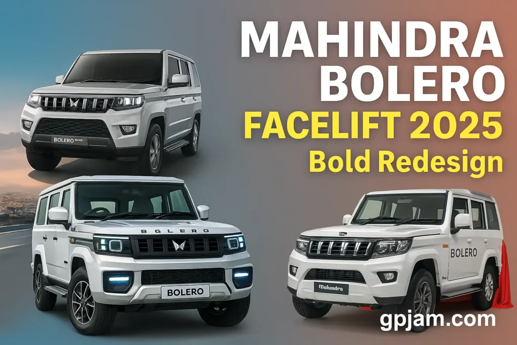 Mahindra Bolero 2025 facelift front view with redesigned  