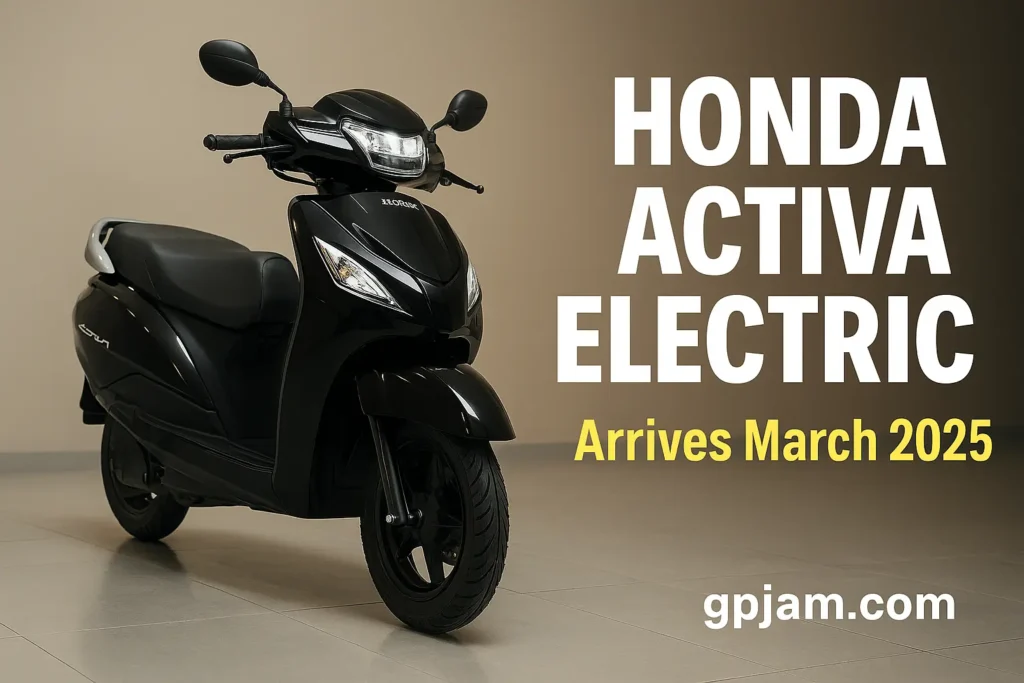 Honda Activa Electric 2025 model side view with futuristic LED lights