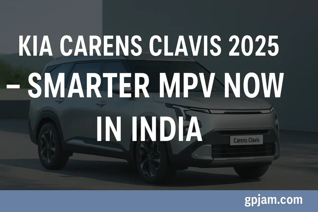 Kia Carens Clavis parked on road with sleek new design and alloy wheels"