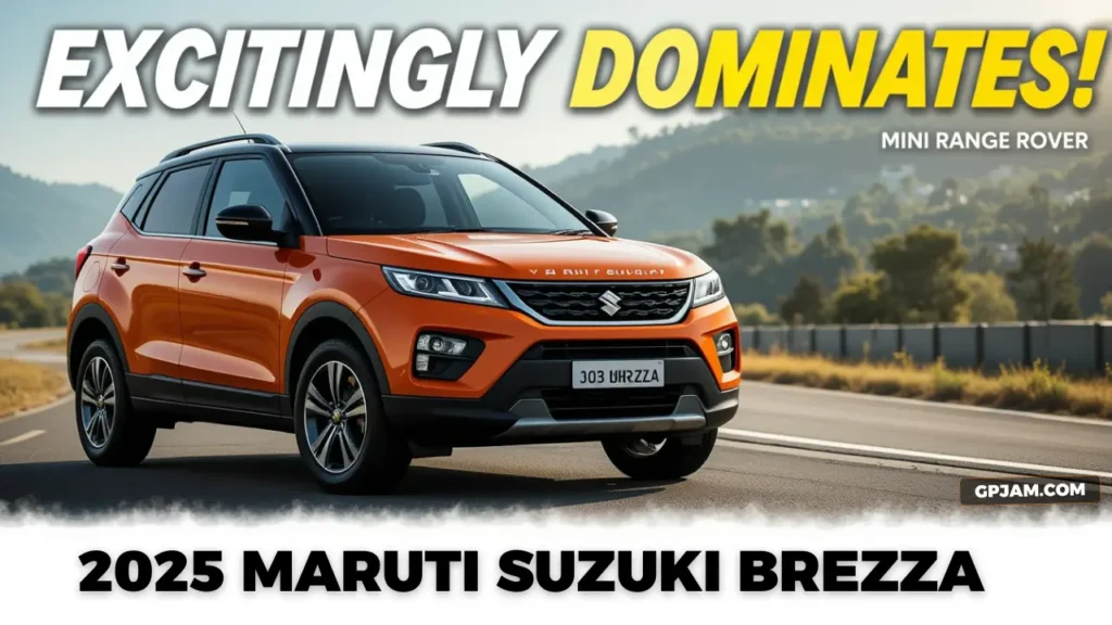 MINI RANGE ROVER Maruti Brezza 2025 dashboard featuring touchscreen and premium interior