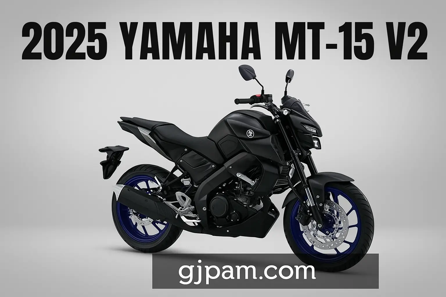 Yamaha MT 15 V2 2025 side view showing sharp tank and USD front forks