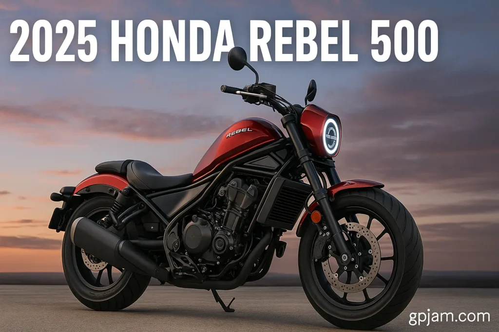 Honda Rebel 500 in Pearl Blue – low seat cruiser motorcycle