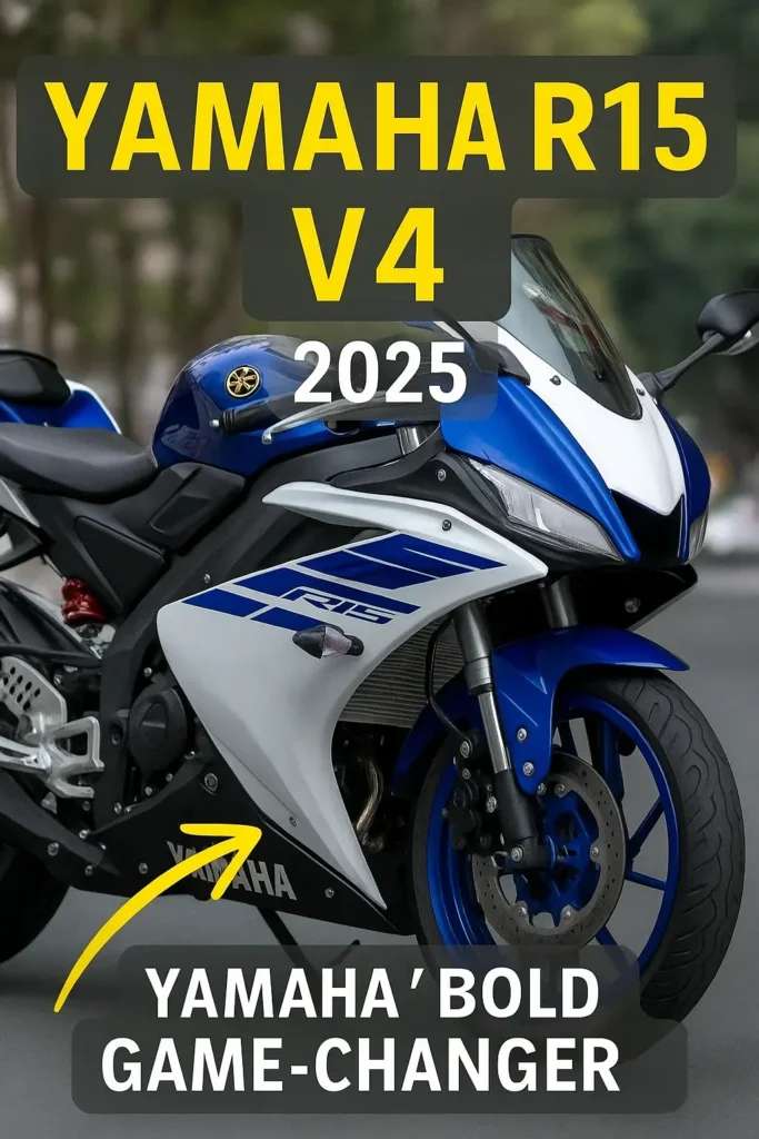 Bold center-aligned mini title: "Yamaha R15 V4 2025"