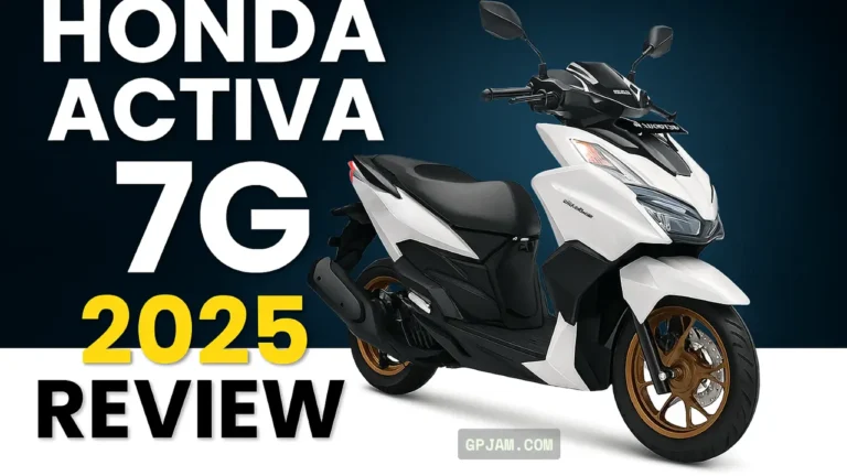 Honda Activa 7G instrument cluster showing TFT screen and Bluetooth features