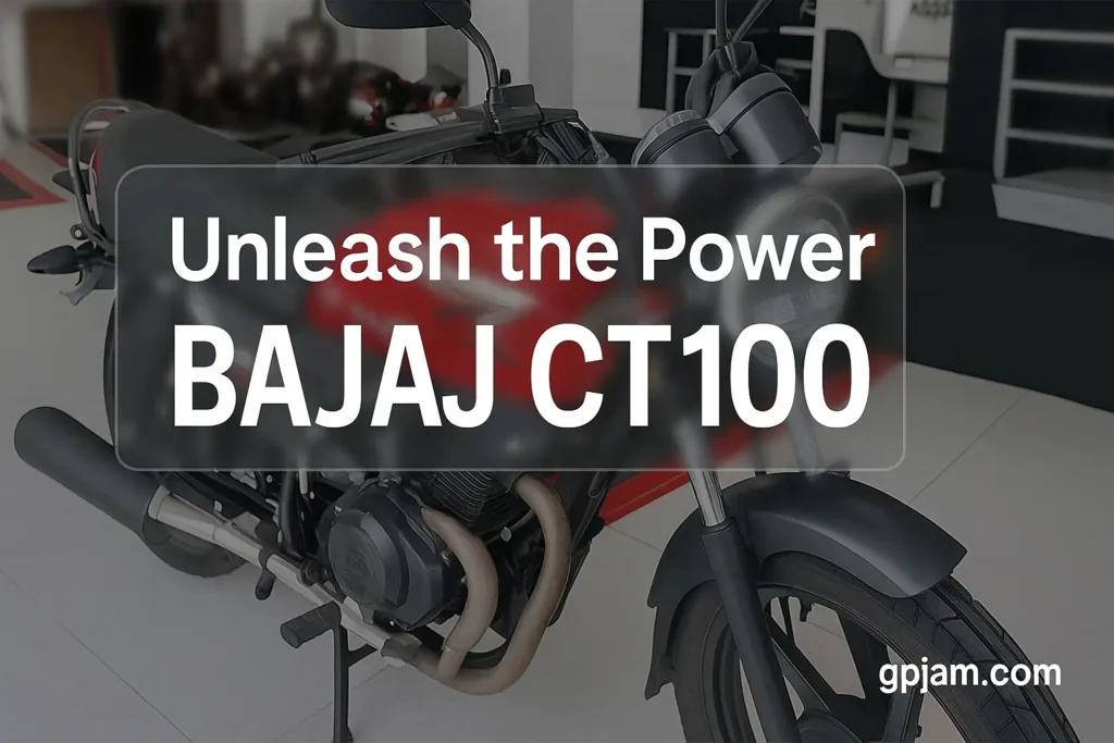 Bajaj CT 100 2024 model in showroom red variant