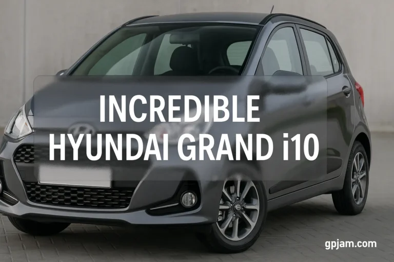 Hyundai Grand i10 interior with touchscreen infotainment", "Grand i10 rear design and alloy wheels