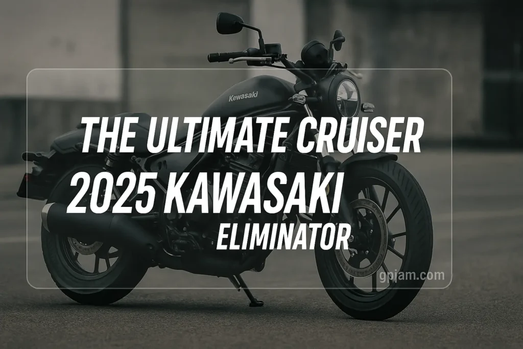 2025 Kawasaki Eliminator SE ABS motorcycle in glossy black finish parked on an open road