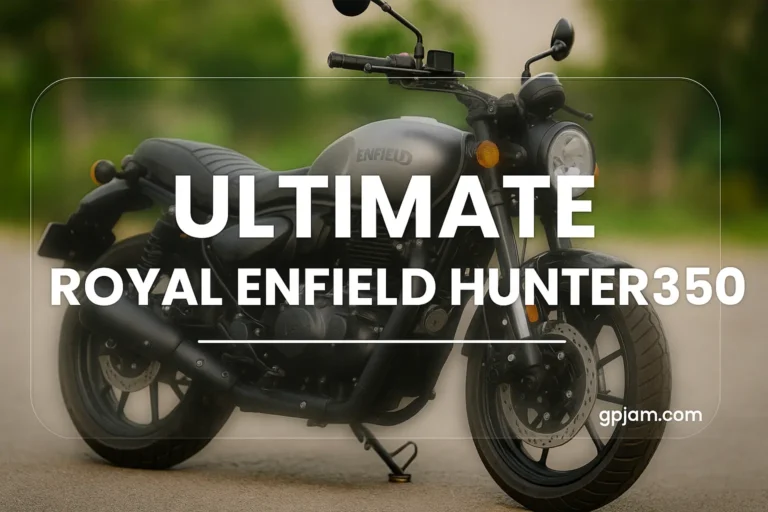 Rider enjoying a test ride of the Royal Enfield Hunter 350 Rebel Blue variant