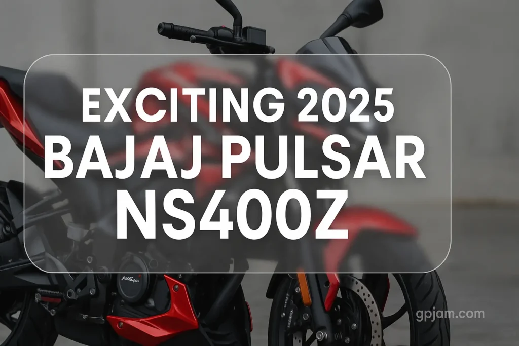 2025 Bajaj Pulsar NS400Z sports bike in Glossy Racing Red on an open road
