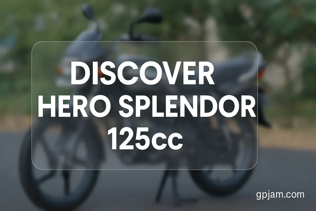 Hero Splendor 125cc 2025 model in red color parked at a Hero showroom