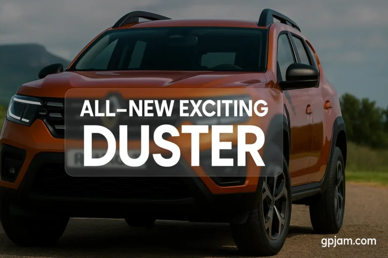 2025 Renault Duster SUV front view showcasing bold grille, high ground clearance, and rugged design.