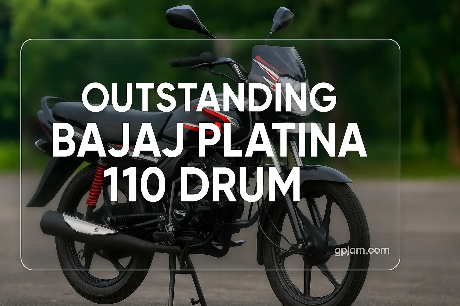 2025 Bajaj Platina 110 Drum commuter bike in Ebony Black Red variant with long seat and high mileage features.