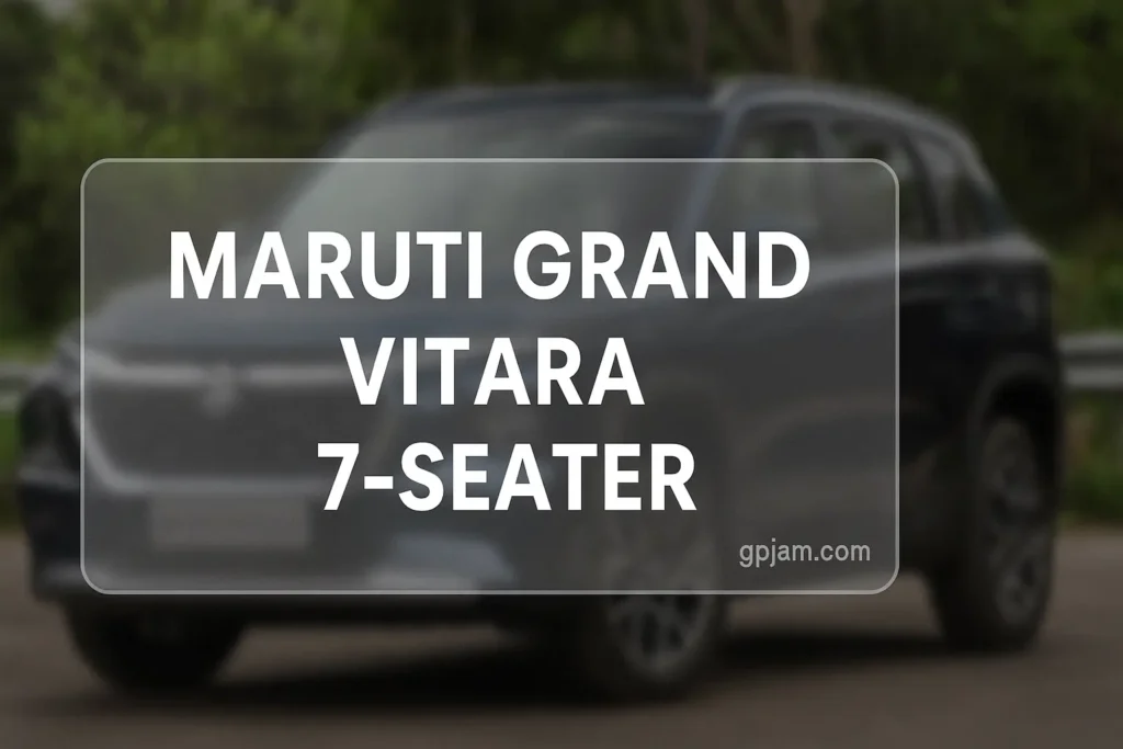2025 Maruti Grand Vitara 7-Seater SUV front view parked at Nexa showroom