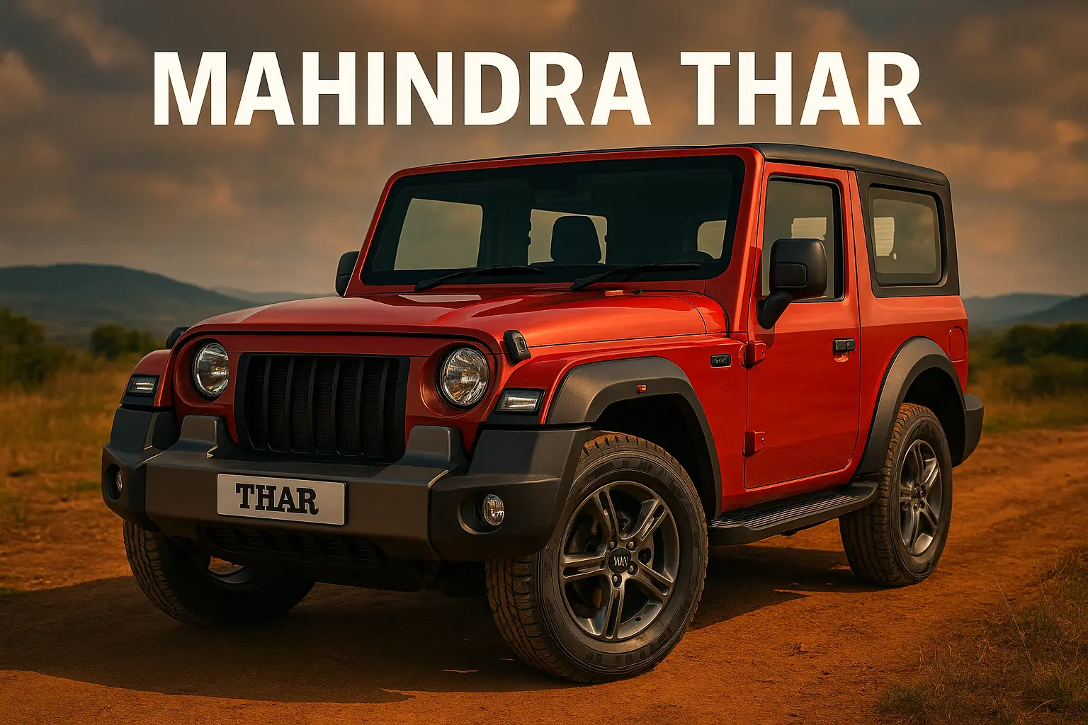 Mahindra Thar facelift front view